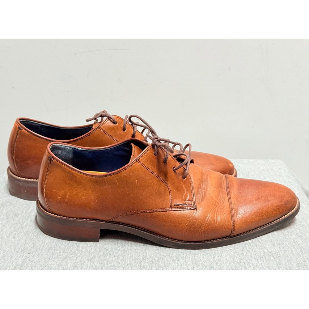 Cole Haan Lenox Hill Mens Oxfords Cap Toe Dress Shoes Brown Leather Size 10.5